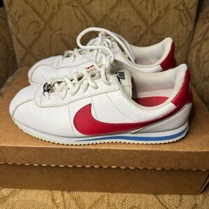 Nike Cortez Basic SL Forrest Gump-2021 904764-103 White Red Blue 6.5Y